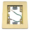Rectangular Flat Flange, 1-Gang, Brass