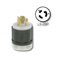 Leviton 20 Amp 125V Locking Plug