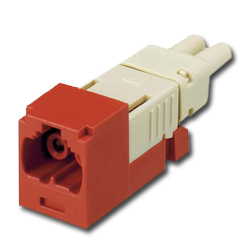 Panduit Mini-Com FJ  X-Keyed Duplex Jack Red Module 62.5/125um