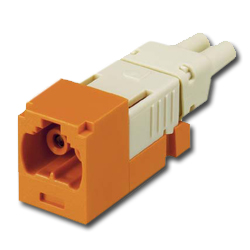 Panduit® Mini-Com FJ  Y-Keyed Duplex Jack Orange Module 62.5/125um