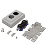 1500 and 2600 Series Steel Pancake Overfloor Raceway Grounding Duplex Receptacle