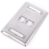 Stainless Steel Type Two Port Flush Mounted Faceplate