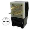 Insulgrip Straight Blade 30 Amp 250 Volt Heavy Duty Angled Plug, Black