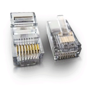 Allen Tel 8x8 Modular Plug for Rounded Cord/Solid Wire