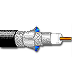 Belden 20 AWG Solid Bare Copper Coaxial Cable, 1000'