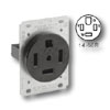 3-Pole 4-Wire Grounding Flush Mount Receptacle