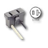 2-Wired Polarized Outlet. Leads No. 14 AWG 105 Degrees C Plastic, 6