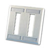 TracJack Six-Port Dual Gang Plastic Faceplate