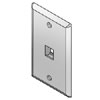 1-Port 1-Gang Flat Faceplate (Package of 25)