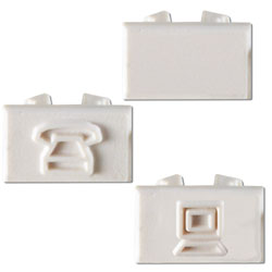 Legrand - Ortronics Snap In Marker for Series II 45 Degree One-Port Category 5e Modular Jack (Package of 100)