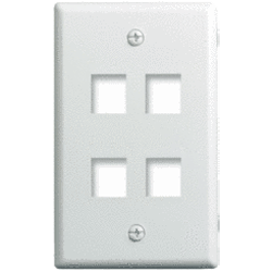 Legrand - On-Q 1-Gang, 4-Port Wall Plate