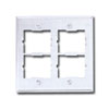 Double Gang Stainless Steel CT Faceplate for Four Couplers