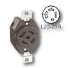 20 Amp Flush Mount Locking Receptacle - Industrial Grade 347/600 Volt 3 Phase (Non-Grounding)