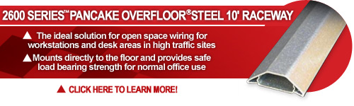 Wiremold Legrand 2600 Series Pancake Overfloor Steel 10' Raceway