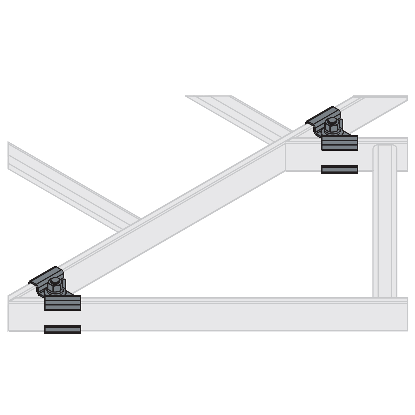 Adjustable Horizontal Splice Hardware