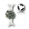 15Amp Non-NEMA Single Flush Locking Receptacle