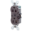 8-Hole Quickwire Push-In 15Amp 125V Grounding, Brown (Package of 10)