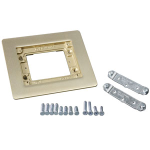 One Gang Brass Combination Carpet and Tile Flange