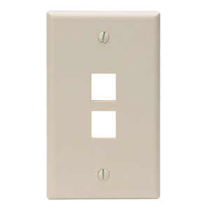 Leviton Single Gang QuickPort Wallplate 2 Port