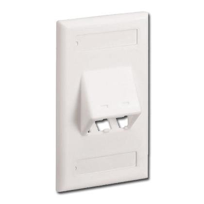 Mini-Com Classic Series Sloped Faceplate with Label and Label Cover (RoHS Compliant)