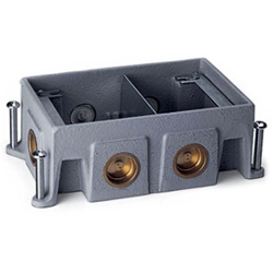 OmniBox Series Two-Gang Stamped Steel Floor Box