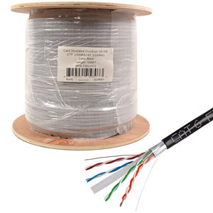 Cat6 STP/FTP Outdoor Shielded Ethernet Network UV Direct Burial 1000ft Cable