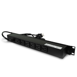 Rack Mount Plug-In Outlet Center® with Six 15 Amp Rear Outlets