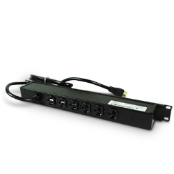 Legrand - Wiremold Rack Mount Plug-In Outlet Center with Six 20 Amp Rear Outlets and On/Off Switch