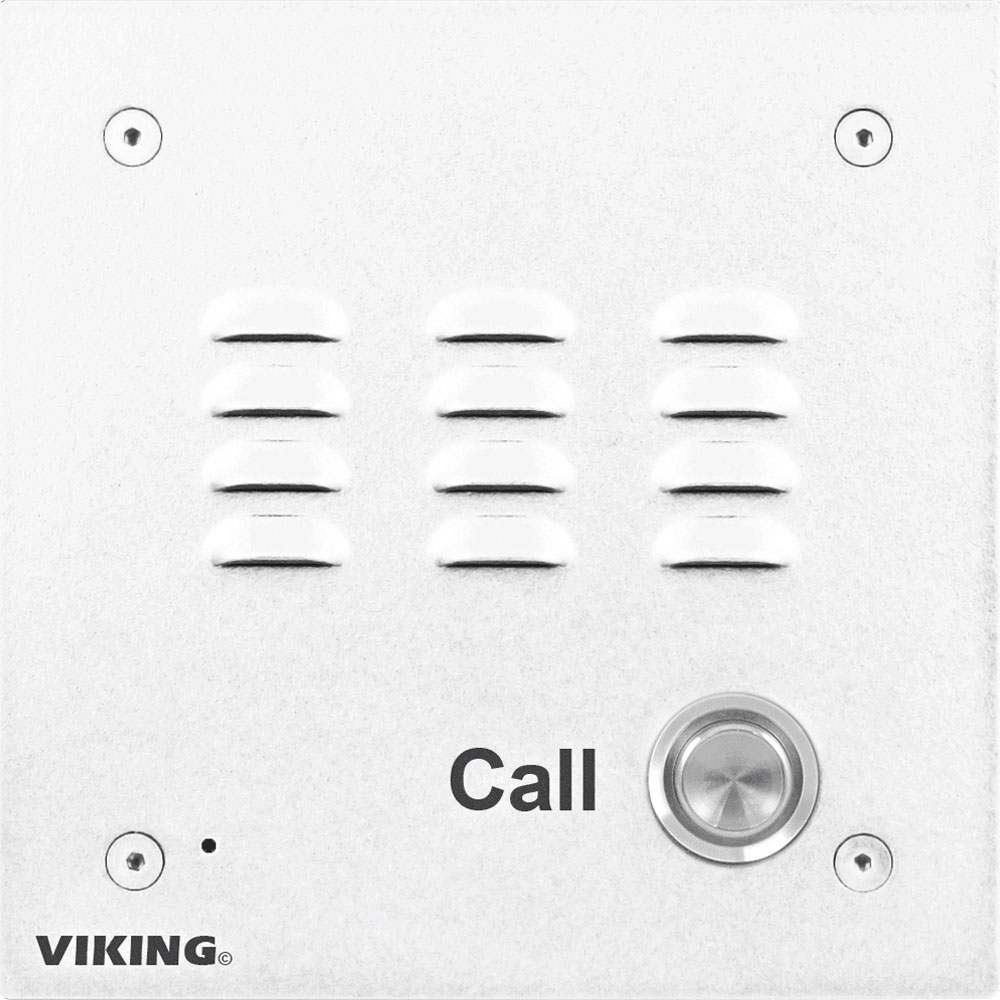 Entry Phone with White Aluminum Faceplate