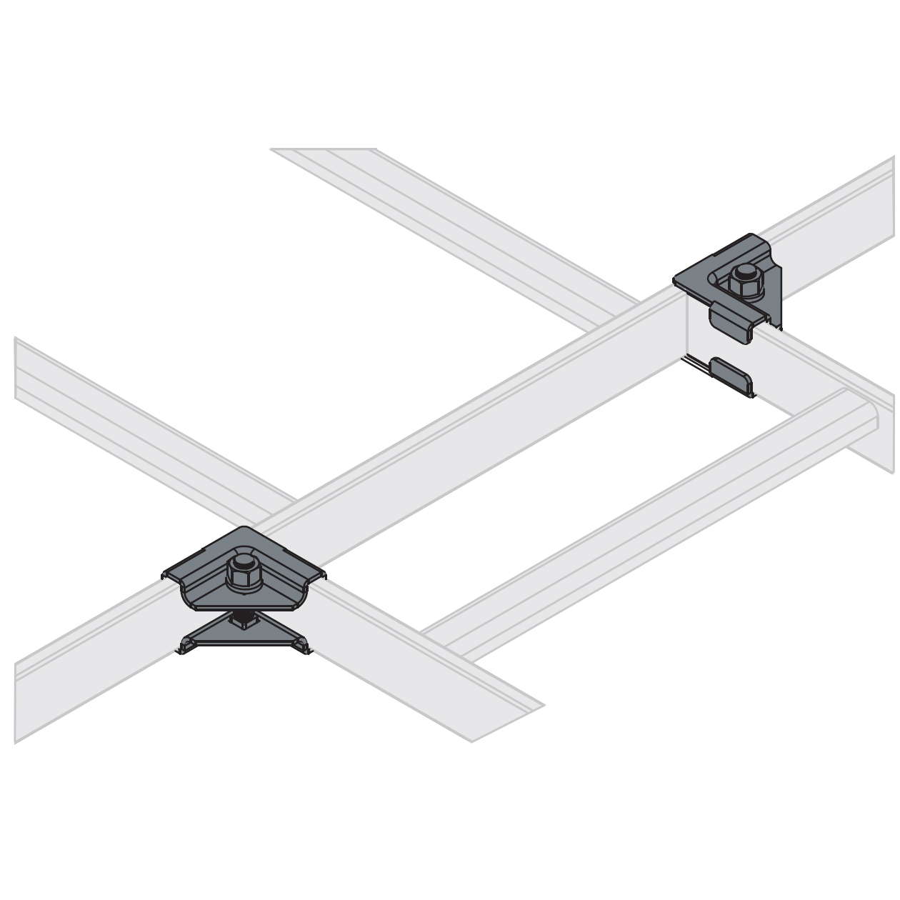 Horizontal 90 Degree Tee Splice Hardware