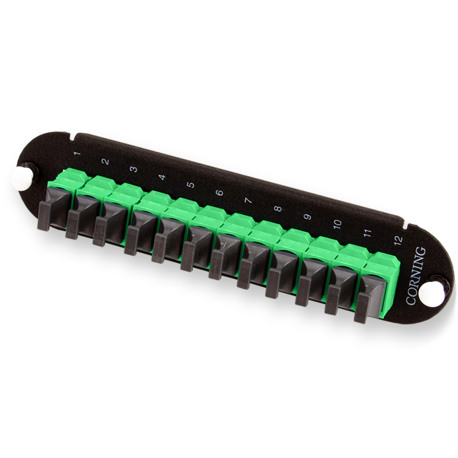 144 Fiber Single-Mode Closet Connector Housing Panel, MTP Adapter, Green