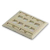 L Series Double Gang Flush-Mounted Faceplate - 8 Port