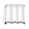 Plastic Mounting Half Width Bracket-ABS White Plastic-3 Single Bays