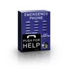 Handsfree Emergency Phone with Dialer/Announcer, Blue
