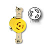 15 AMP 277V Single Locking Flush Receptacle