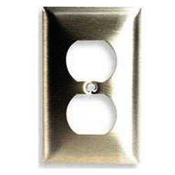 Duplex Standard Size 1-Gang Metallic Brass Wall Plate