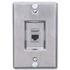 MAX Series Stainless Steel Wall Phone Faceplate with Keystone MAX Module