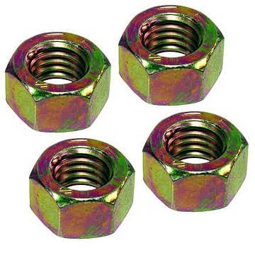 1/2-13 Size Gold Hex Nuts