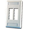 TracJack 4-Port Single Gang Plastic Faceplate