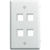 1-Gang, 4-Port Wall Plate