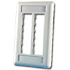 TracJack 6-Port Single Gang Plastic Faceplate