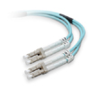 Fiber Optic Cable, 10GB Aqua Multimode LC/LC Duplex MMF, 50/125