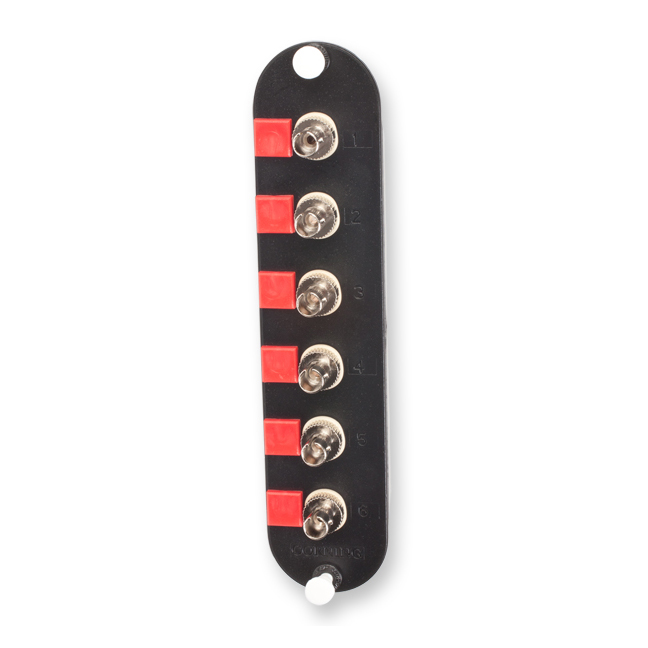 CCH Connector Panel with 6 Threaded Bulkhead ST Compatible Multimode
