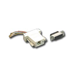 ICC DB-15 Modular Adapter - M-F to 6/8 P - 6/8 C