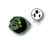 15Amp 125V 2-Pole 3-Wire NEMA 5-15P Flanged Inlet Receptacle