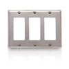 Oversized 302 Stainless Steel Wallplate 3-Gang 3-Decora