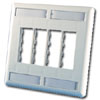 TracJack Eight-Port Dual Gang Plastic Faceplate