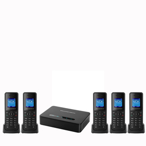 DECT VoIP System with Base and 5 Handsets