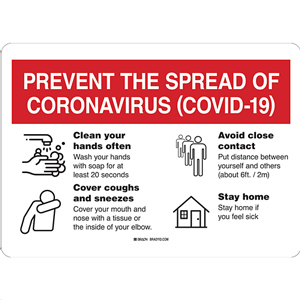 Prevent COVID-19 Spread Sign
