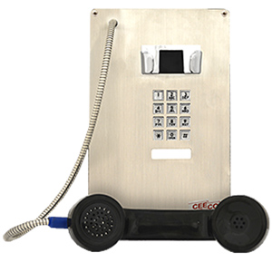 SIP Stainless Steel Panel Phone with Armored Cord and Keypad